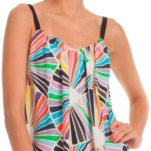 Trina Turk Amelia Print Silk Tank Top Sz S NWT